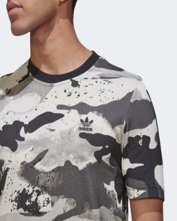 Adidas Camo Series Allover Print Men Original T-Shirt Chalk White Hk2800