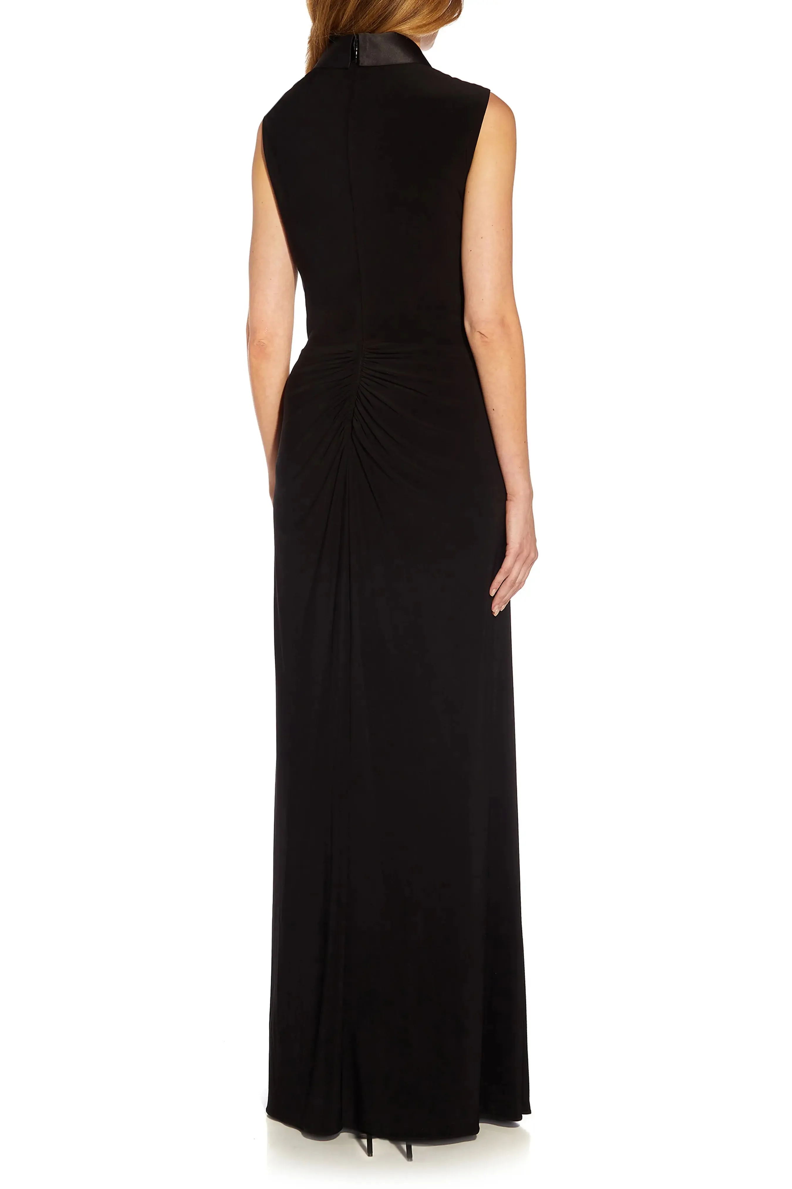 Adrianna Papell Tuxedo Matte Jersey Gown