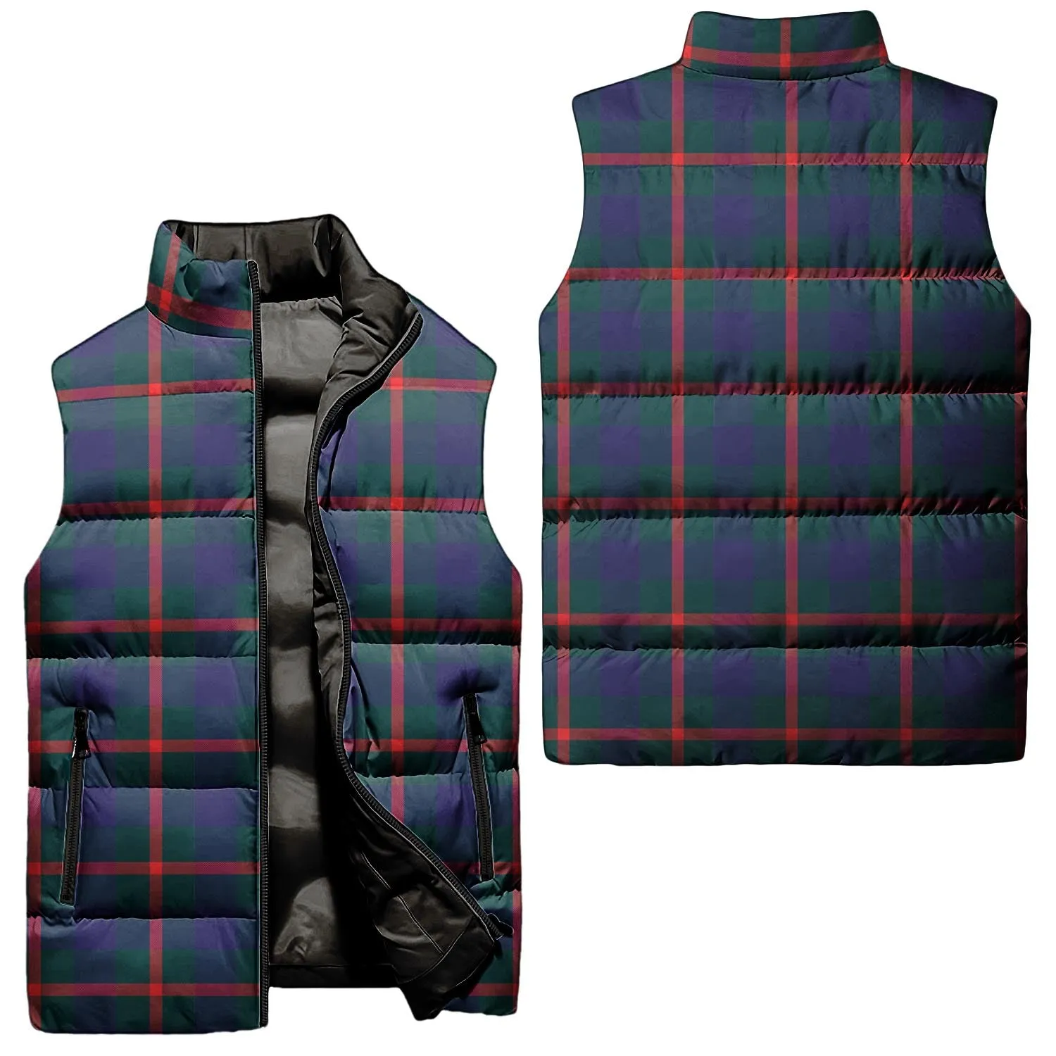 Agnew Tartan Sleeveless Puffer Jacket