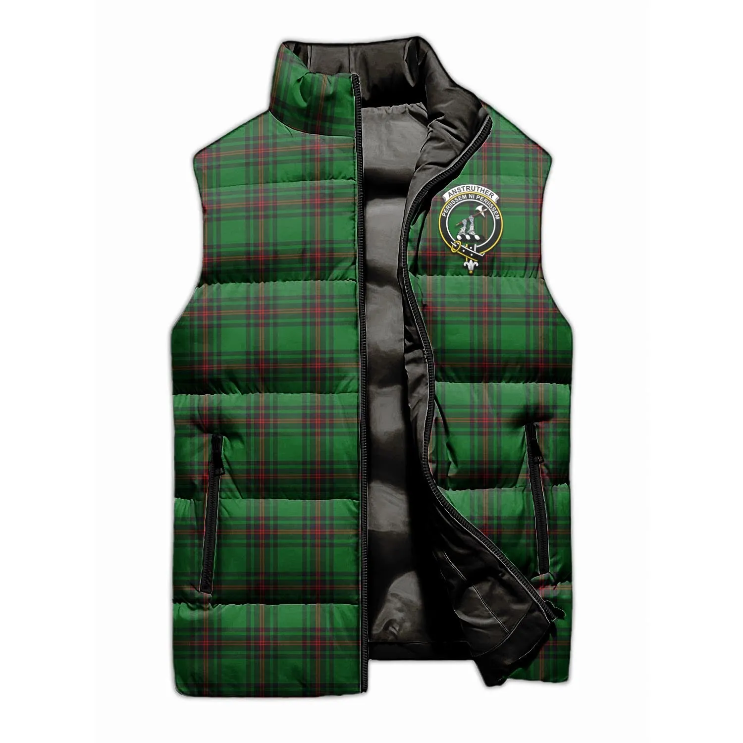 Anstruther Tartan Sleeveless Puffer Jacket with Family Crest