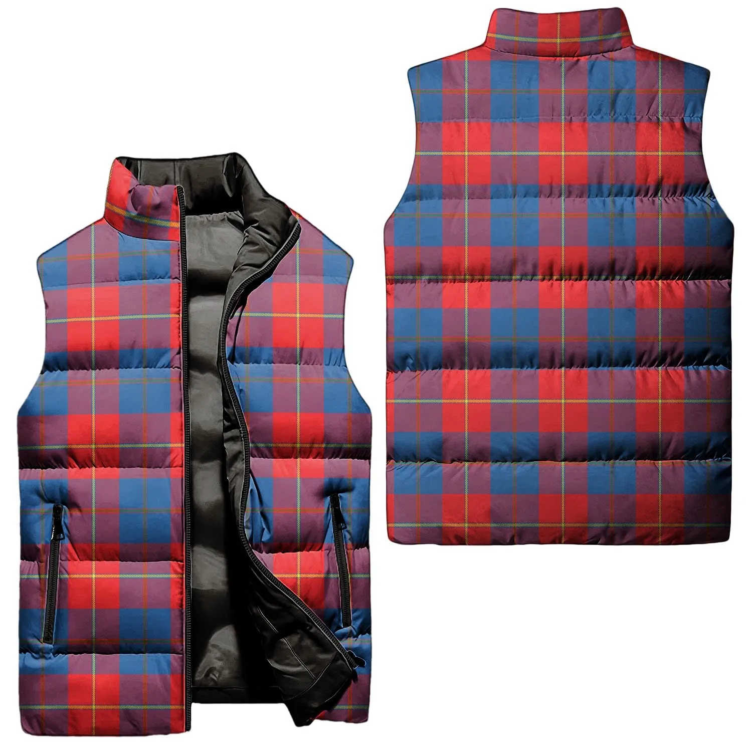 Blane Tartan Sleeveless Puffer Jacket