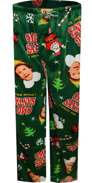 Buddy the Elf OMG Santa Silky Fleece Lounge Pants