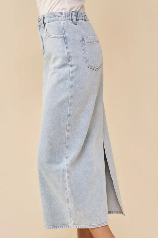 Denim Midi Skirt