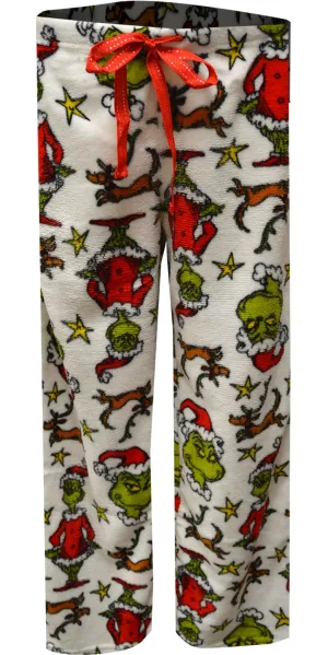 Dr. Seuss The Grinch and Max White Plush Lounge Pants