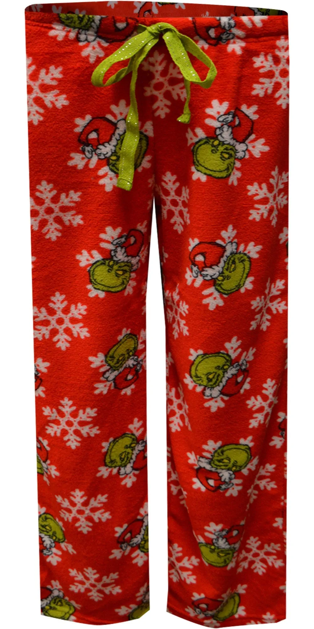 Dr. Seuss The Grinning Grinch Snowflake Plush Lounge Pants