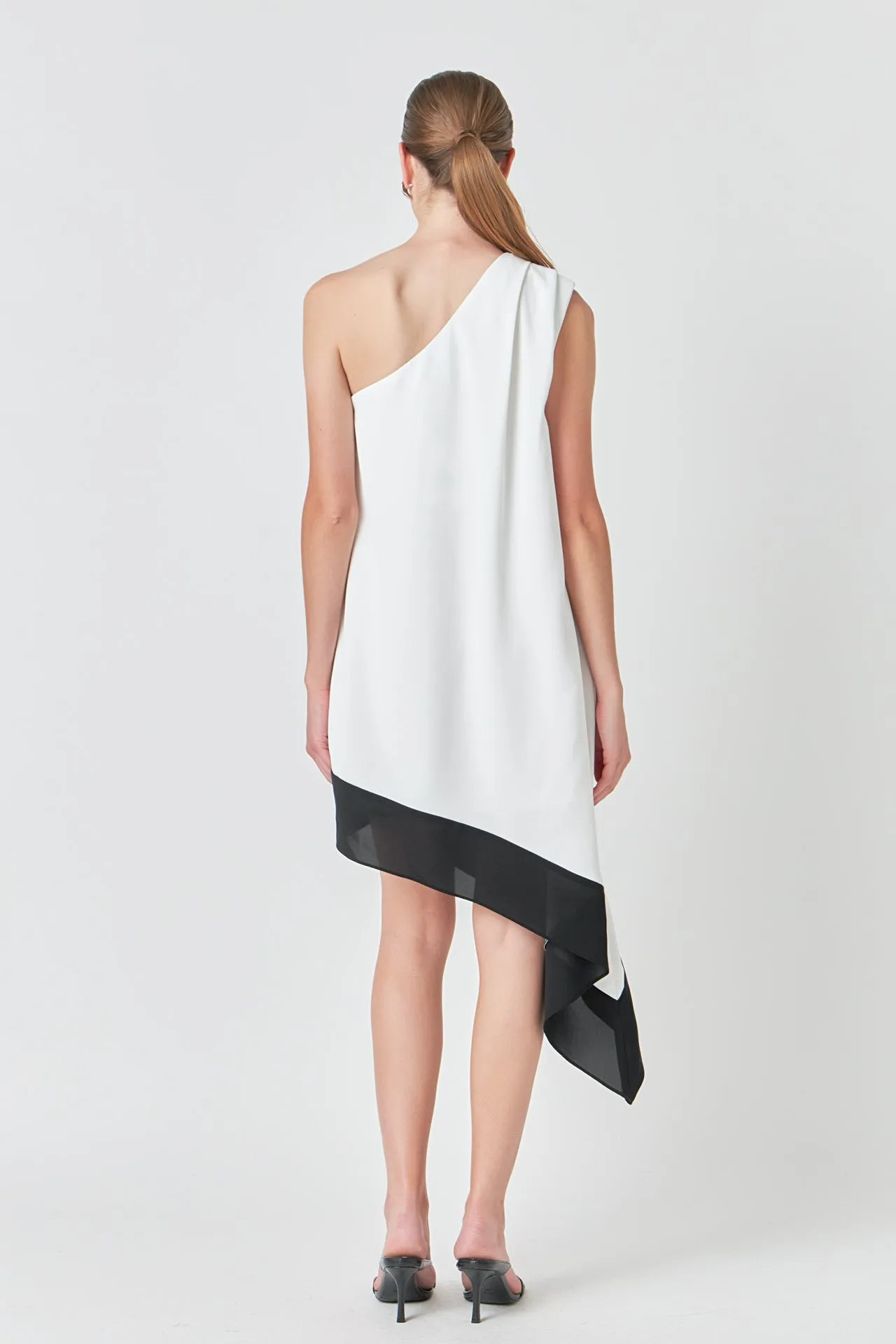 Endless Rose - One Shoulder Colorblock Dress