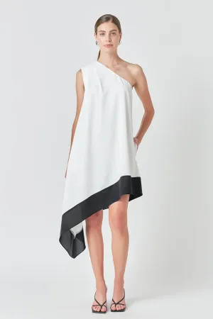 Endless Rose - One Shoulder Colorblock Dress