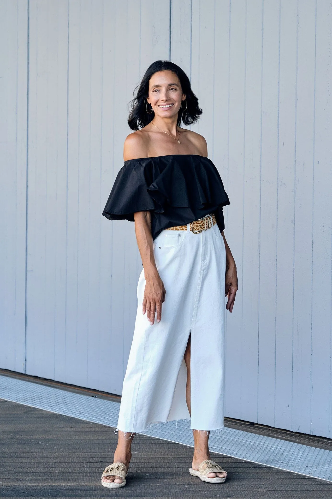 Eva Off Shoulder Top Black