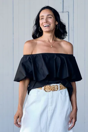 Eva Off Shoulder Top Black