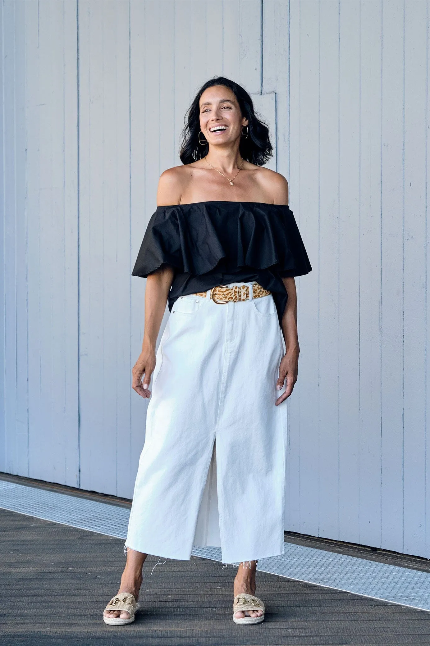 Eva Off Shoulder Top Black