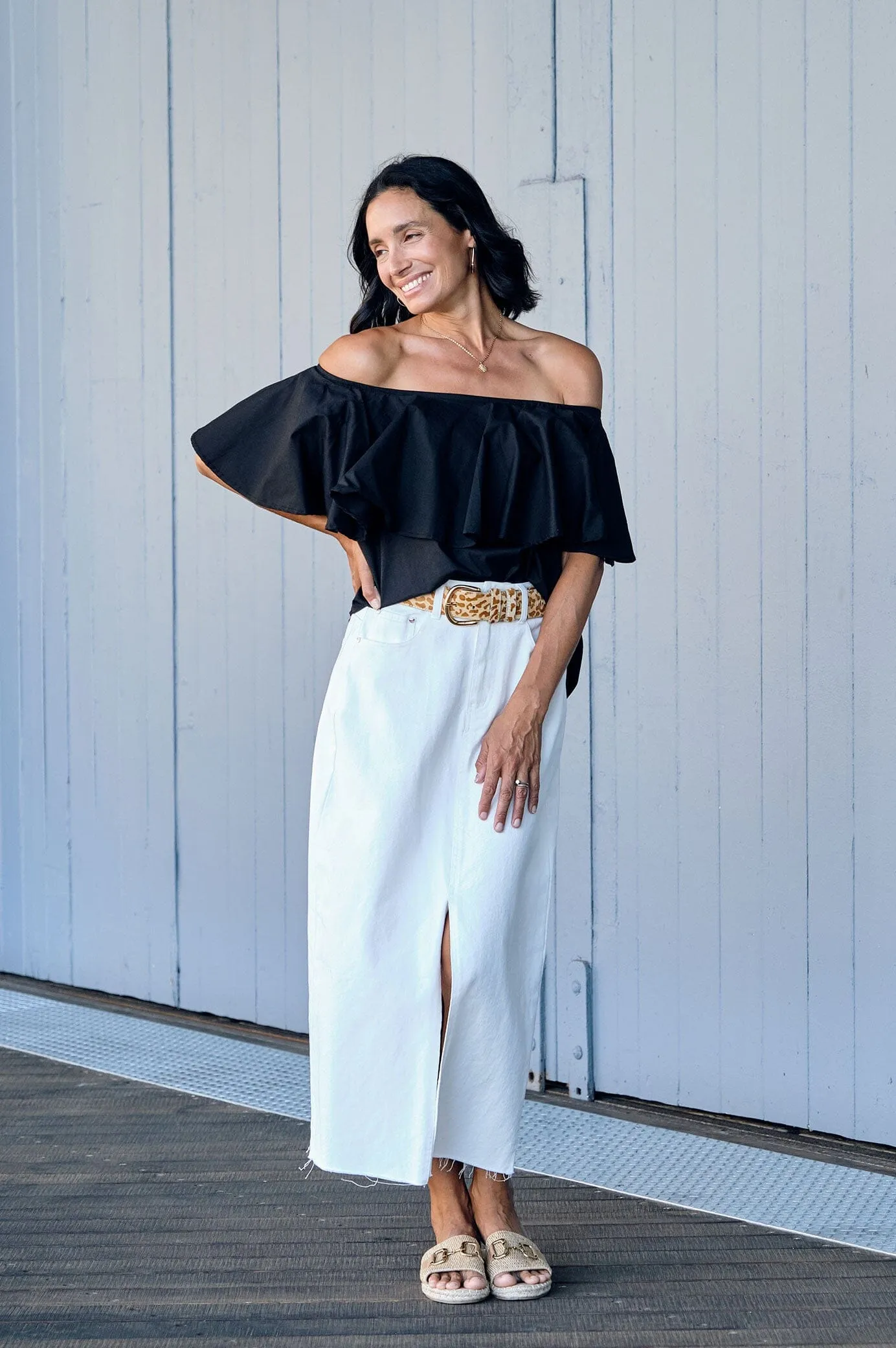 Eva Off Shoulder Top Black