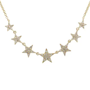 Graduating Diamond Stars Necklace