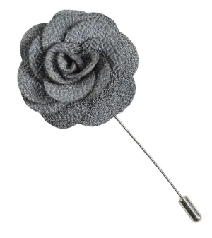 Grey Lapel Flower