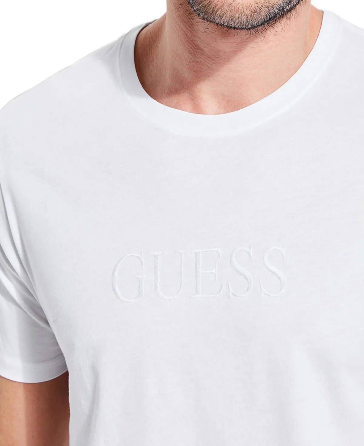 GUESS Men's Embroidered Logo T-Shirt