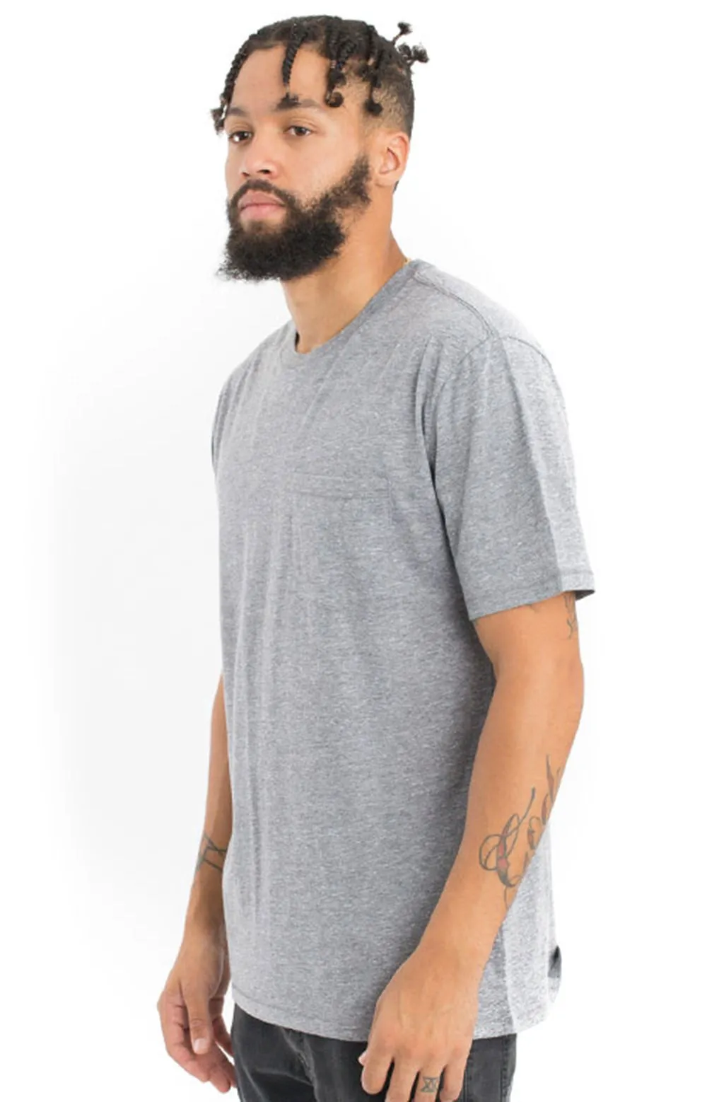 Heather Grey Pocket Tee by Brixton