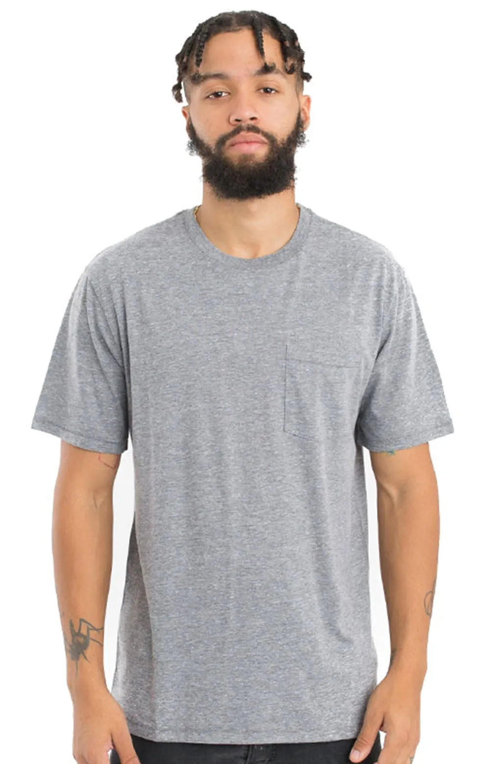 Heather Grey Pocket Tee by Brixton