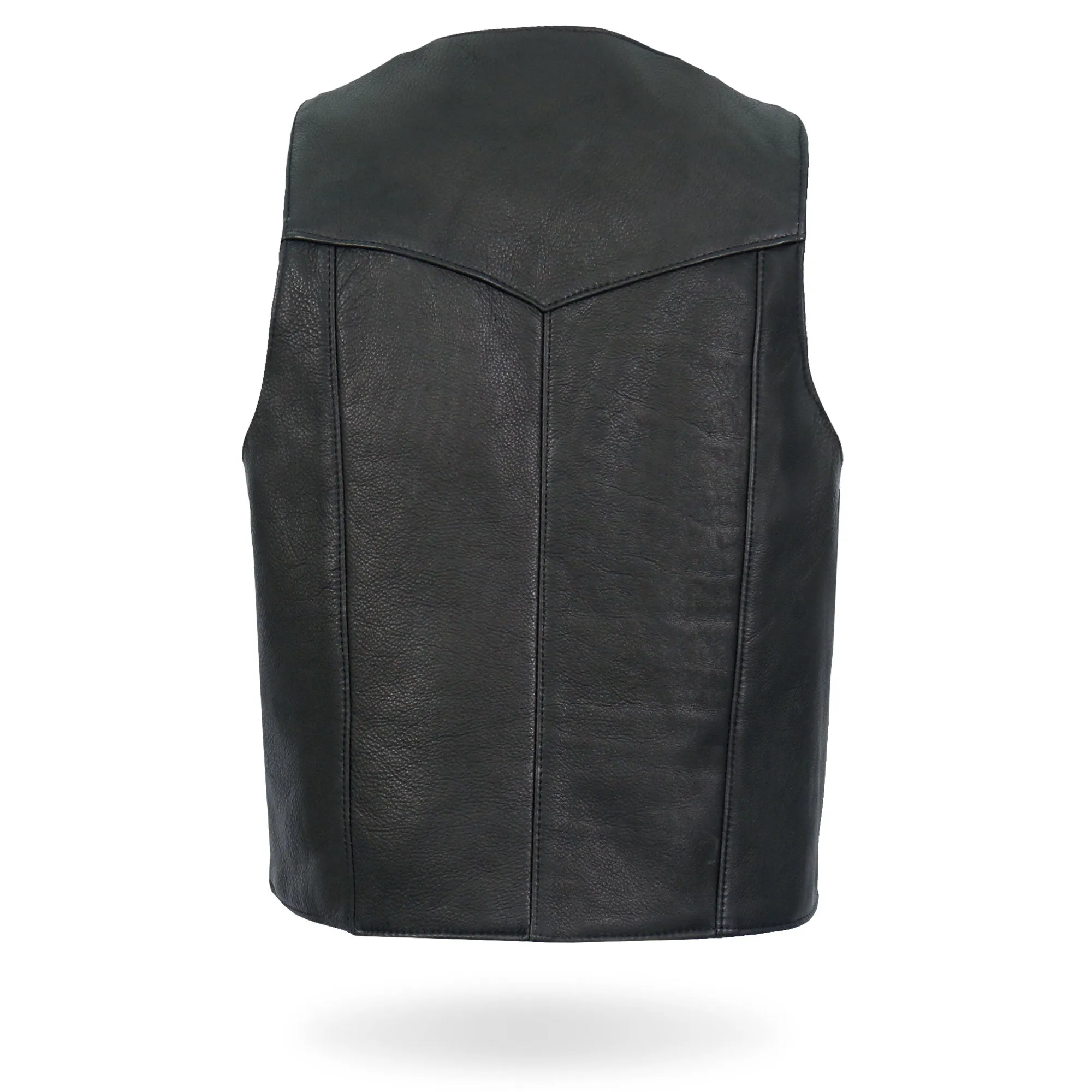 Hot Leathers VSM5006 Men's USA Made Classic Premium Biker motorcycle Leather Vest