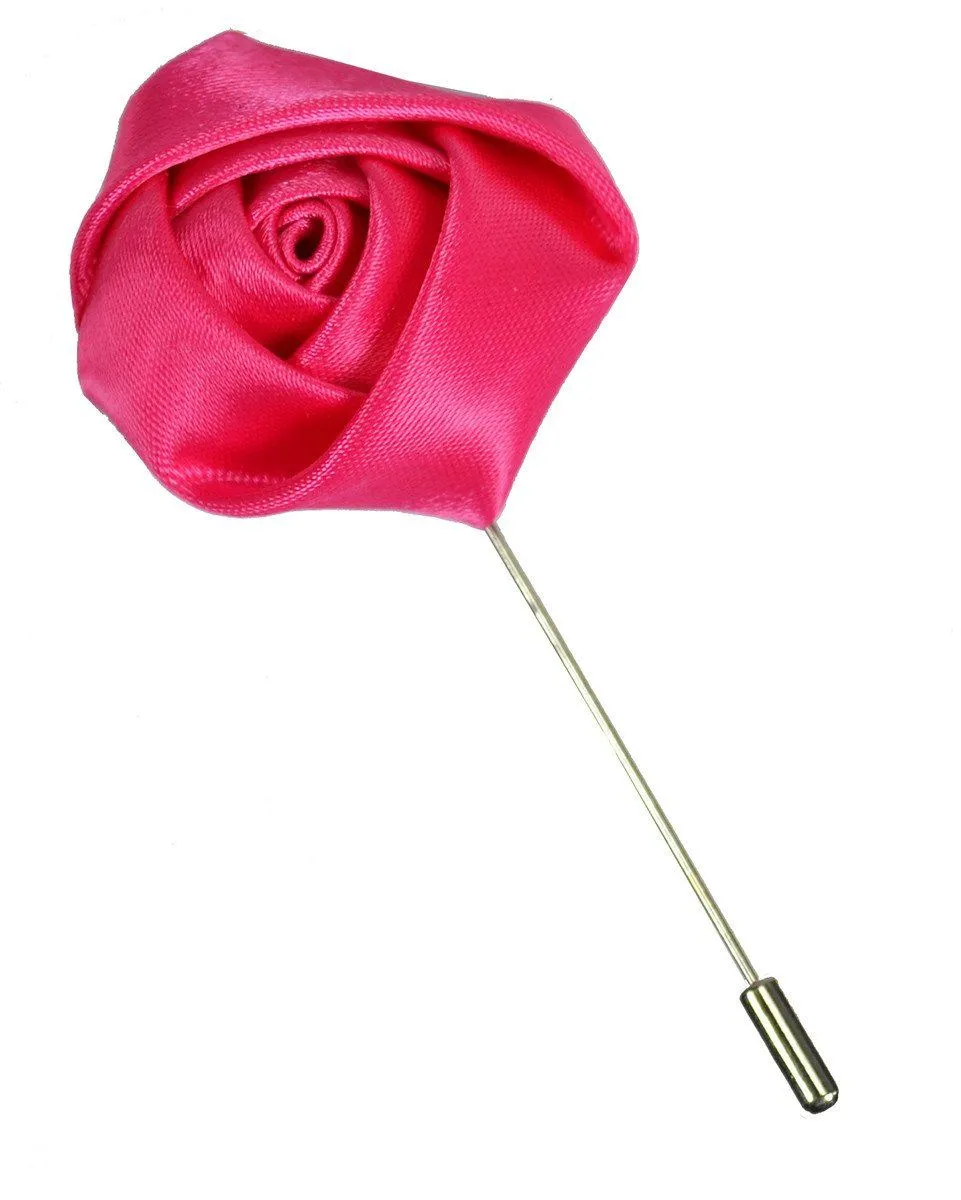 Hot Pink Rose Lapel Flower