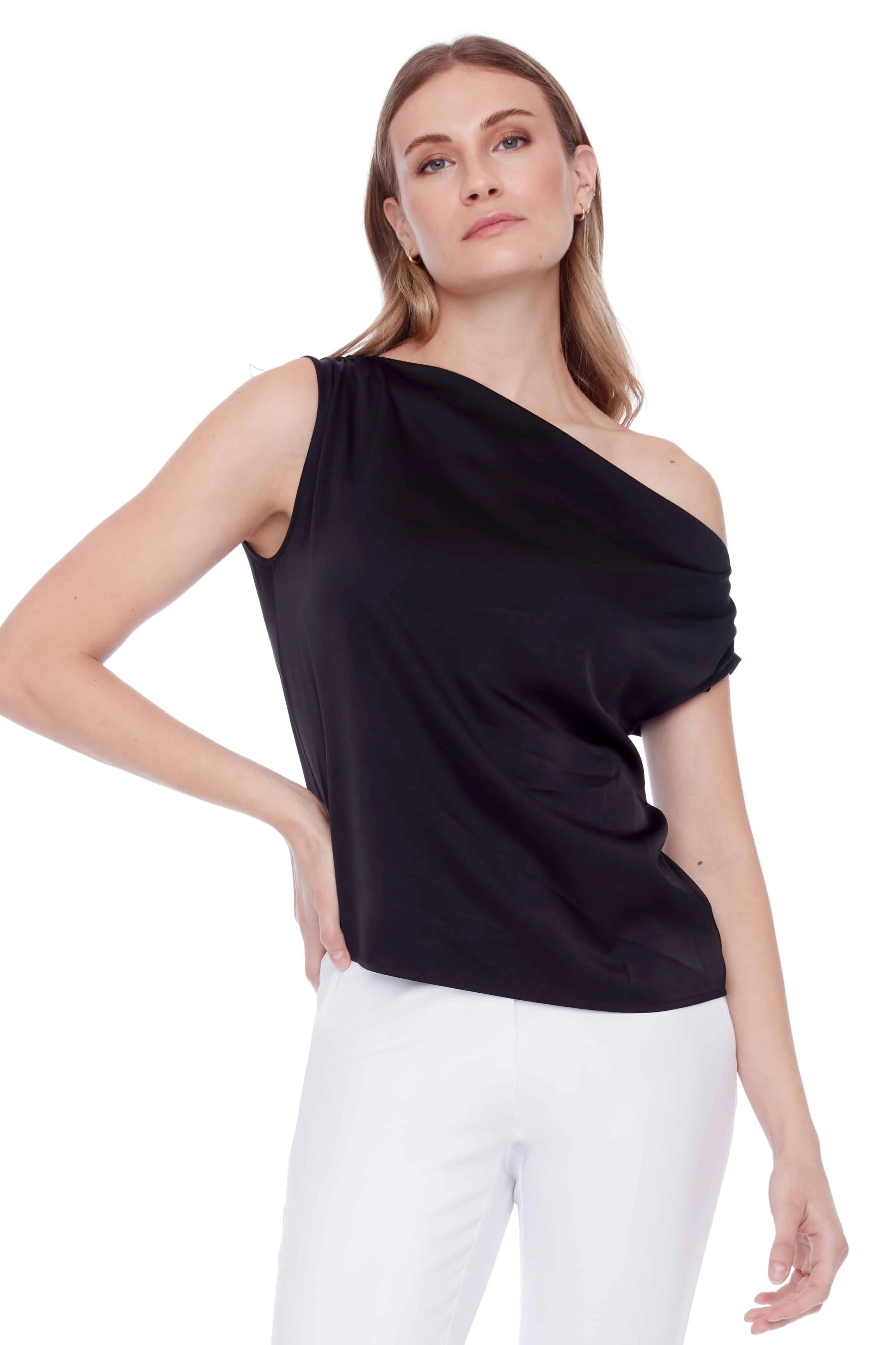 ILTM Lily Satin Asymmetrical Top