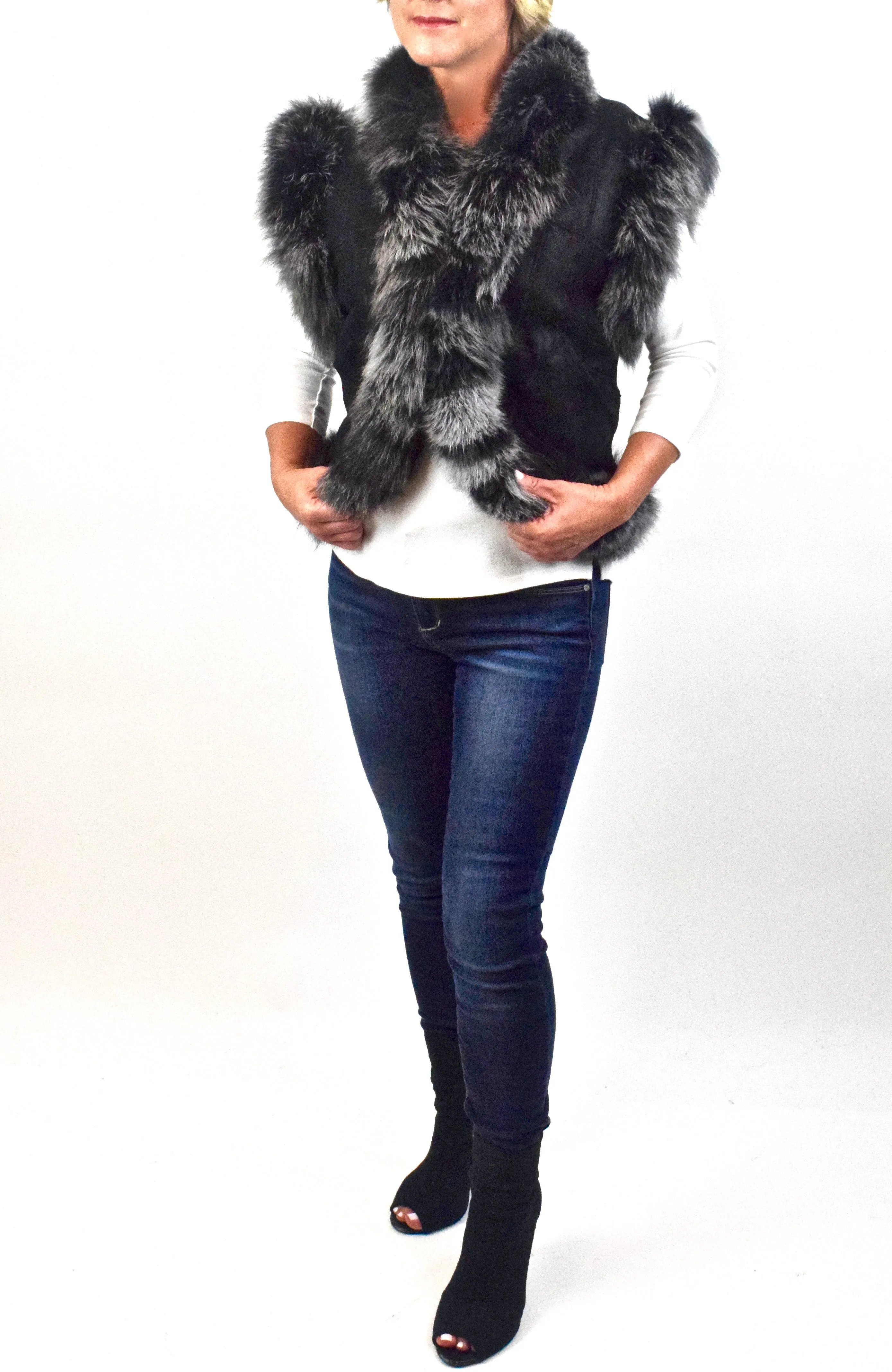 Lamb/Shearling & Fox fur Vest