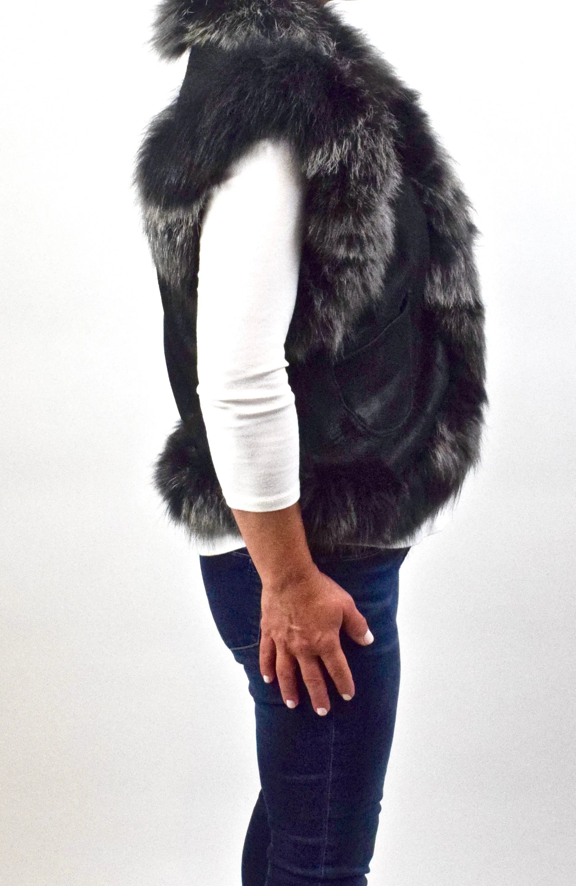 Lamb/Shearling & Fox fur Vest