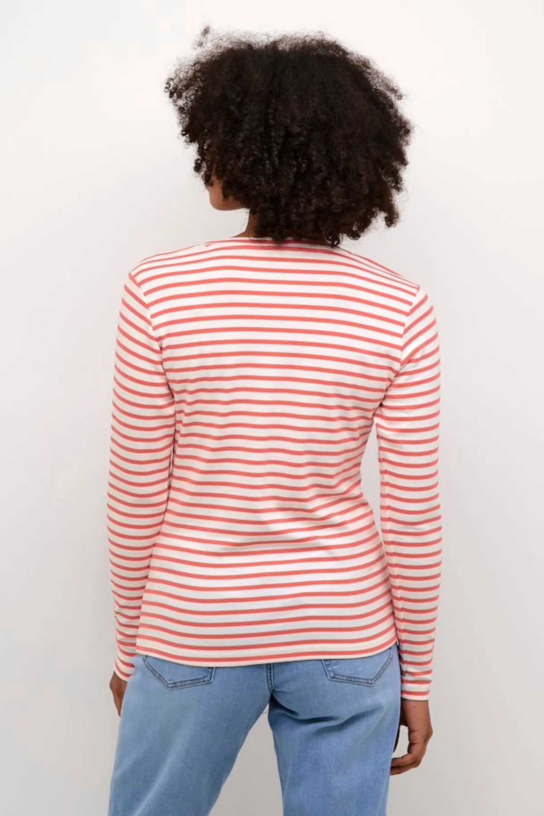 Liddy T-Shirt | Chalk/Red Stripe