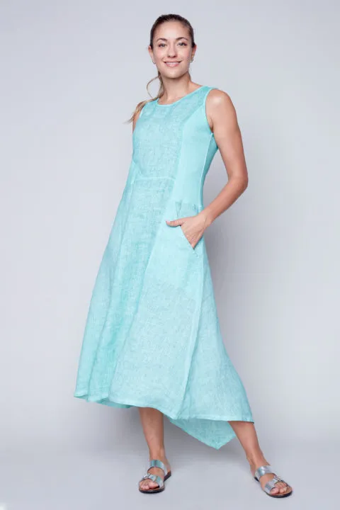 Linen Knitted Dress with Pockets