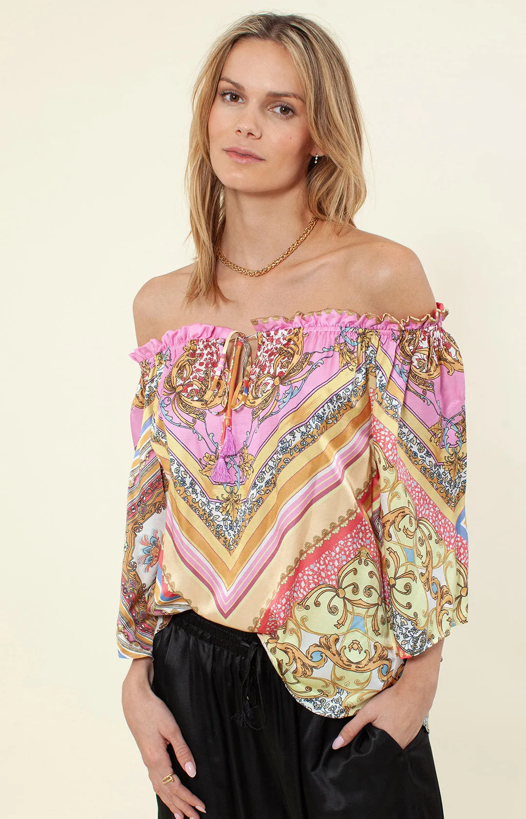 Lolita Off Shoulder Silk Top