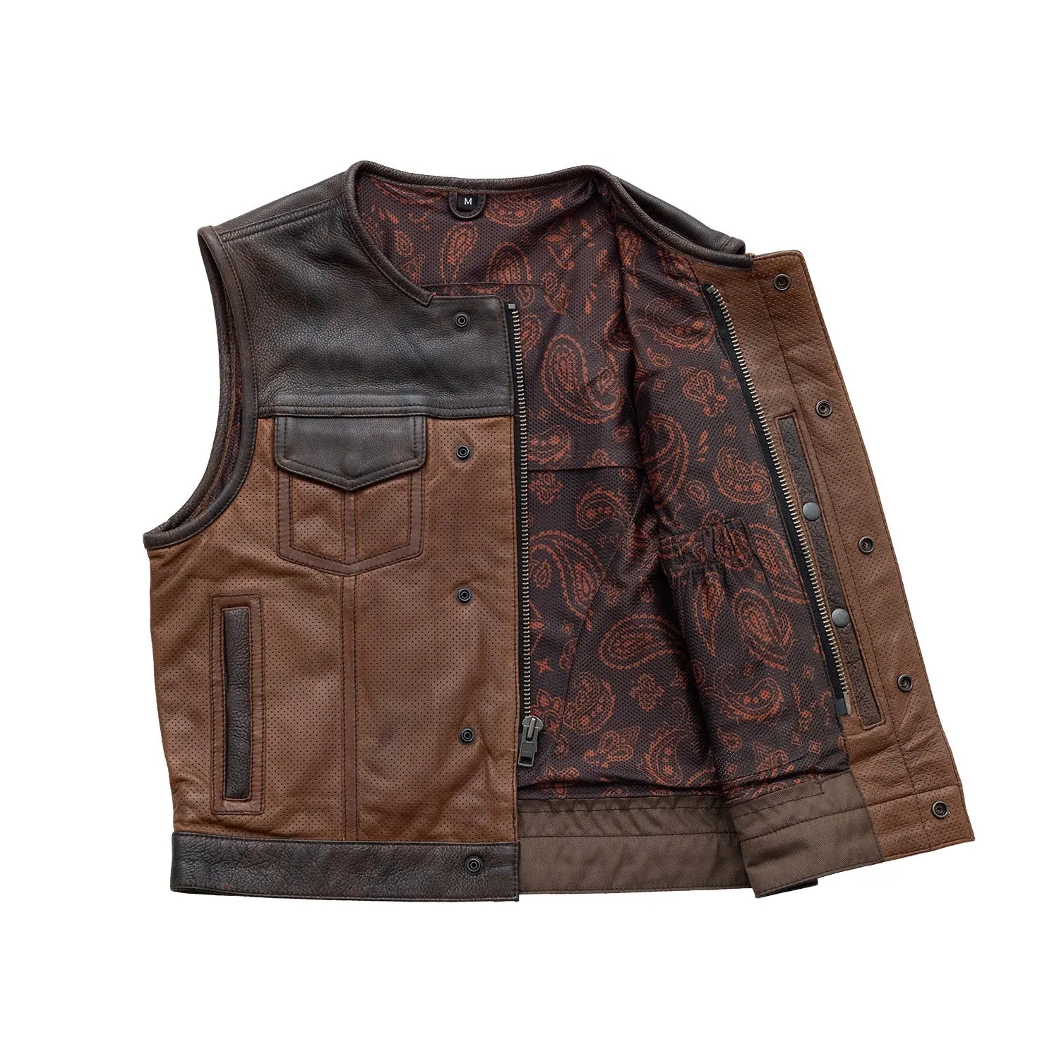 Lowside Gunner Men's Perforated Leather Vest