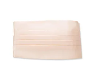 Men Handcrafted Wedding Tuxedo Satin Cummerbund - Peach