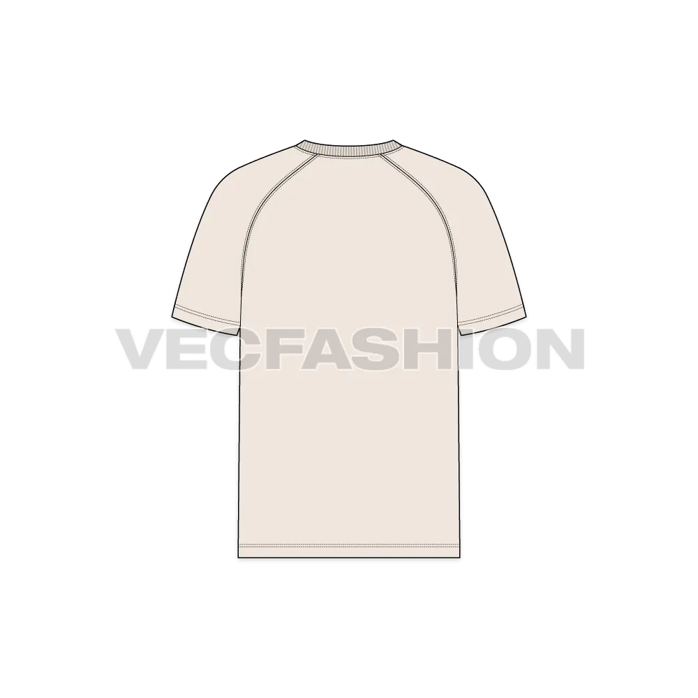 Mens Raglan Sleeve T-shirt Short Sleeved