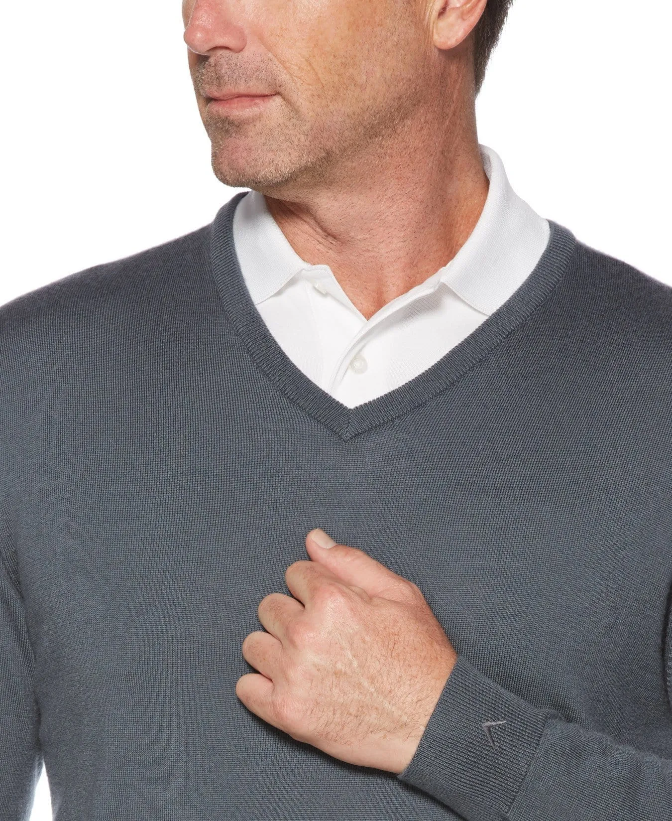 Mens V-Neck Merino Sweater