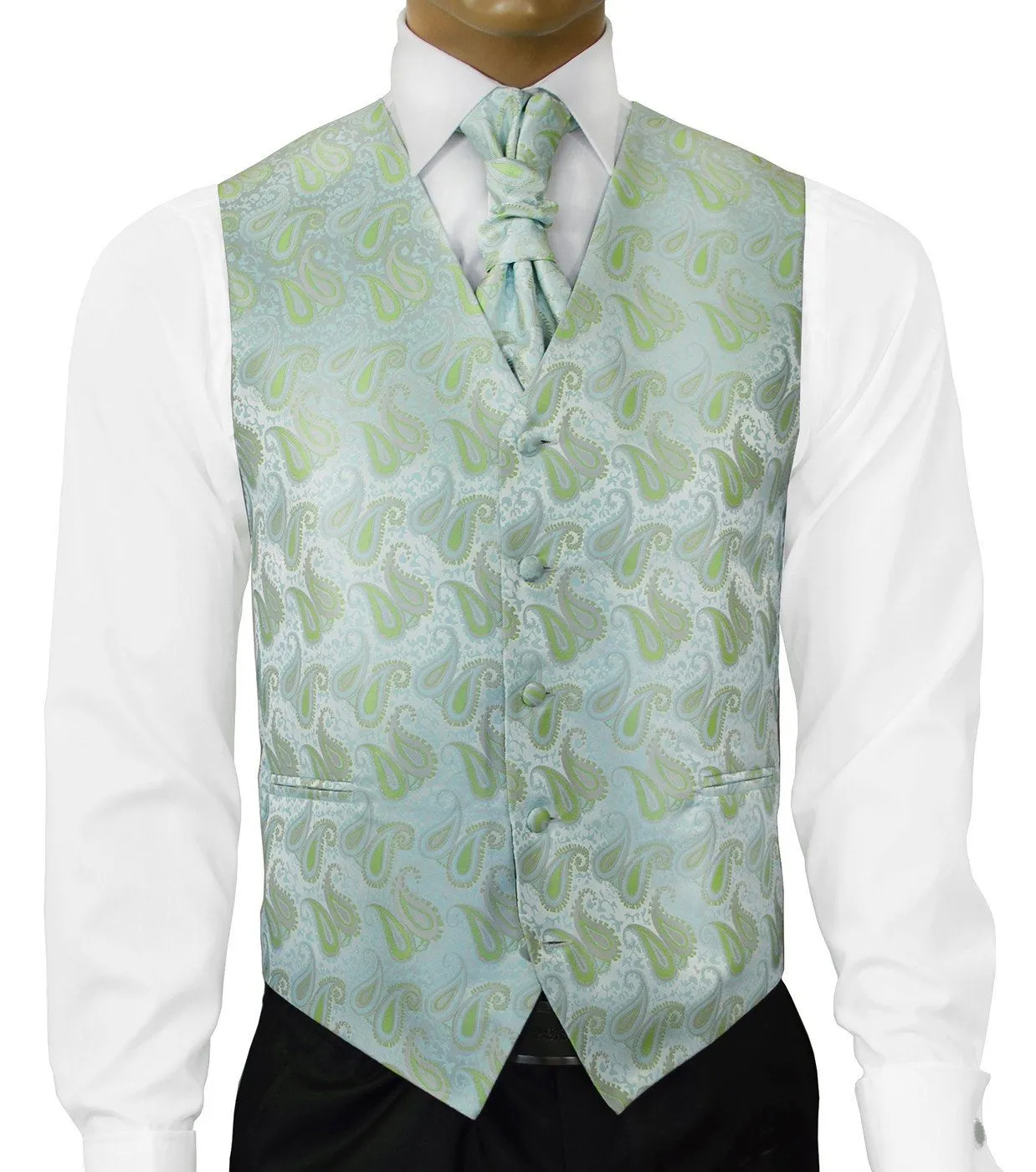 Morning Mist Paisley Tuxedo Vest Set