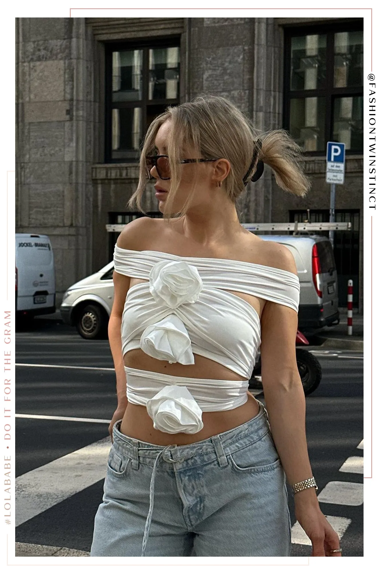 Noelya Off Shoulder Rosette Top - White