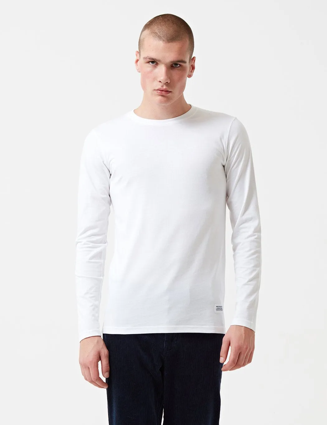 Norse Projects Niels Basic Long Sleeve T-Shirt - White