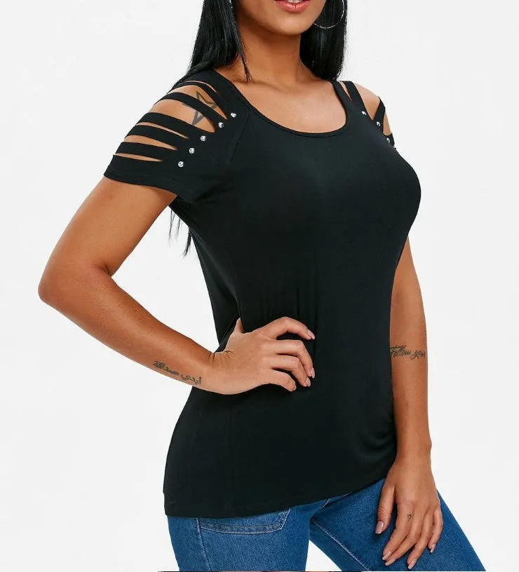 Off-Shoulder Round Neck top