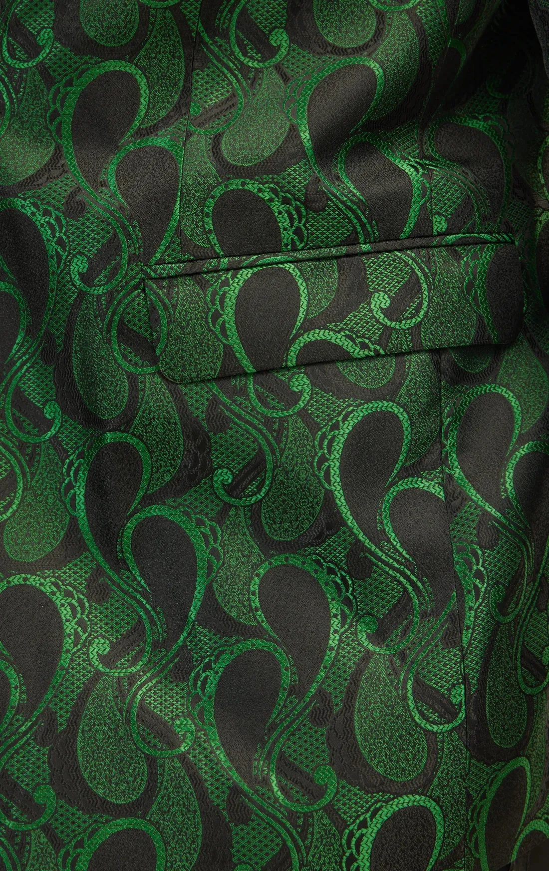 Peak Paisley Jacquard Tuxedo - Green