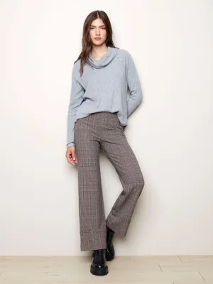 PLAID WIDE LEG PANT