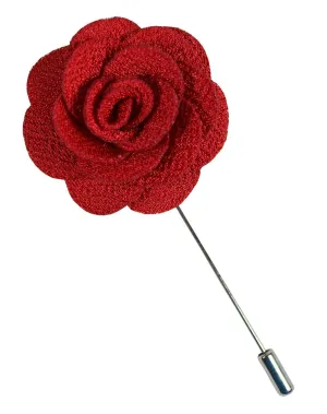 Red Lapel Flower