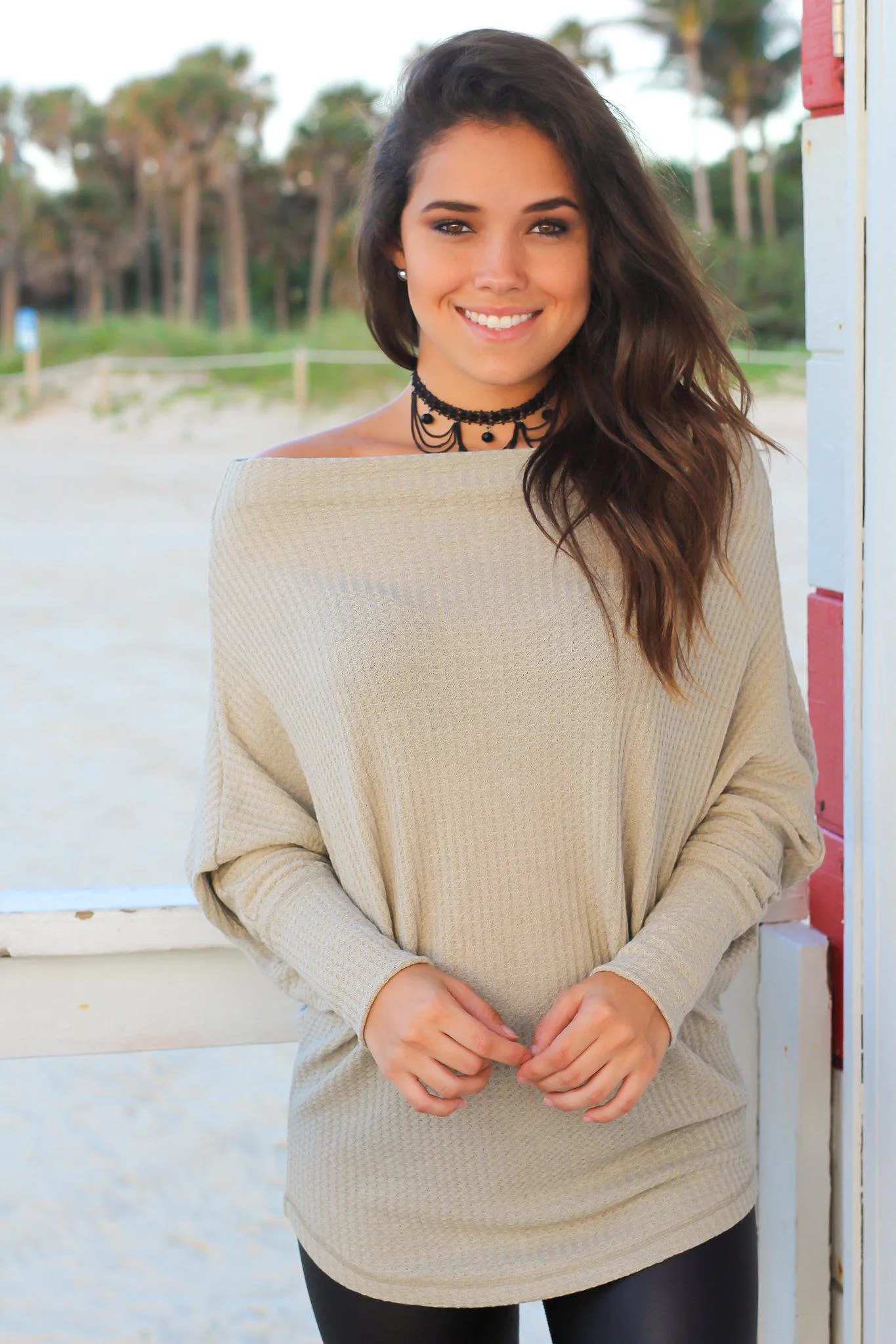 Sage Knit Off Shoulder Top