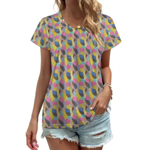 Sally's Dress Women's V-Neck Short Sleeve T-Shirt