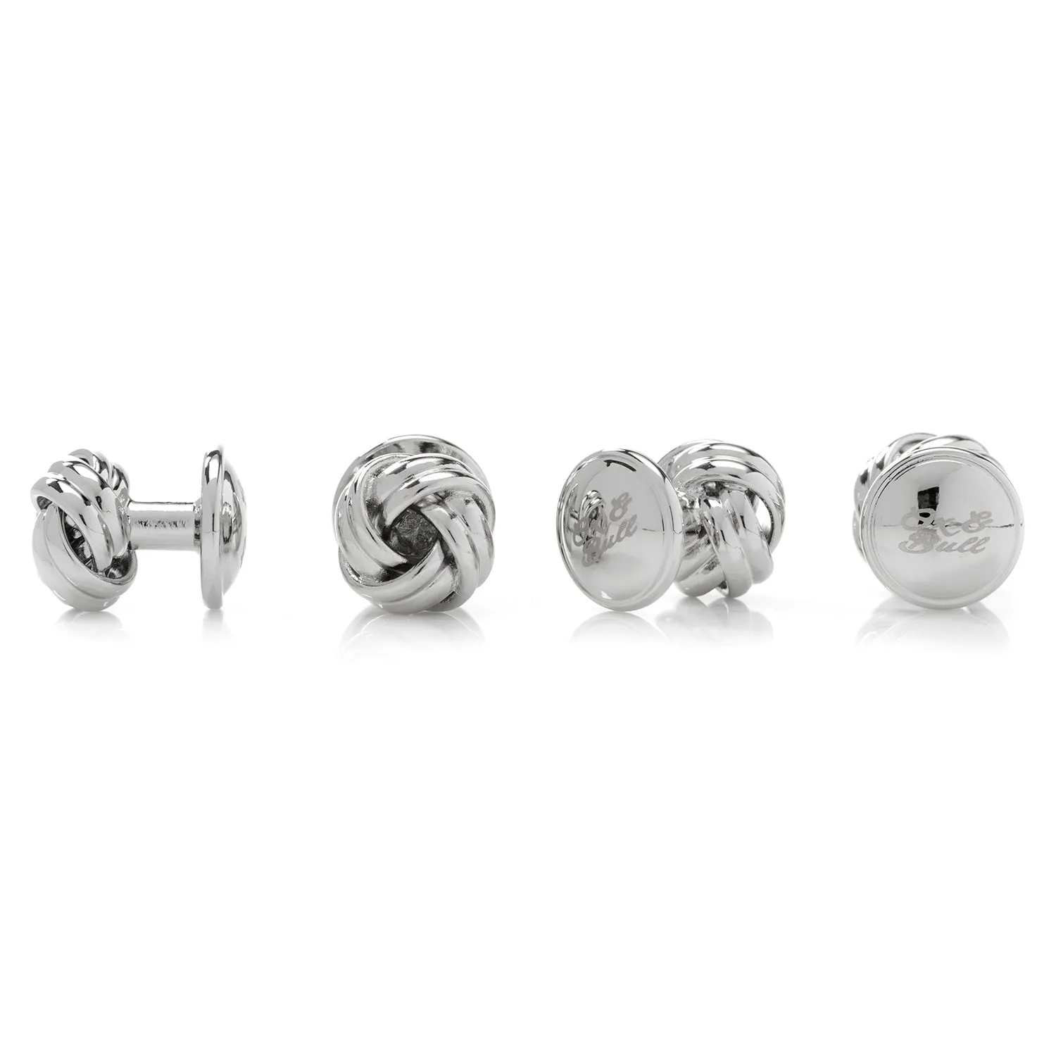 Silver Knot Stud Set