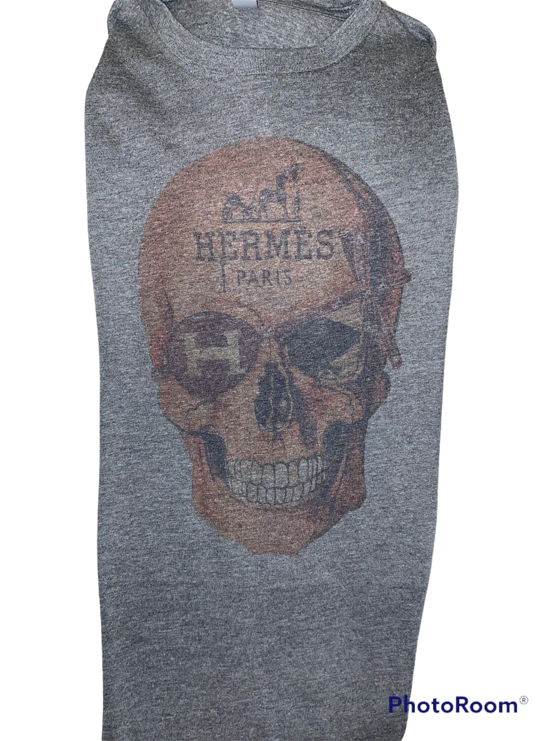 Skull Heather Gray Graphic Tee