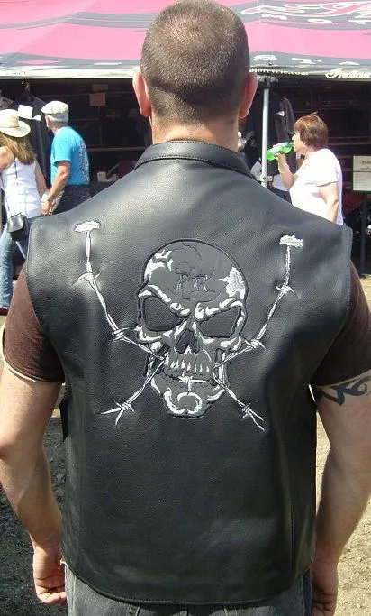 SKULL VEST LEATHER