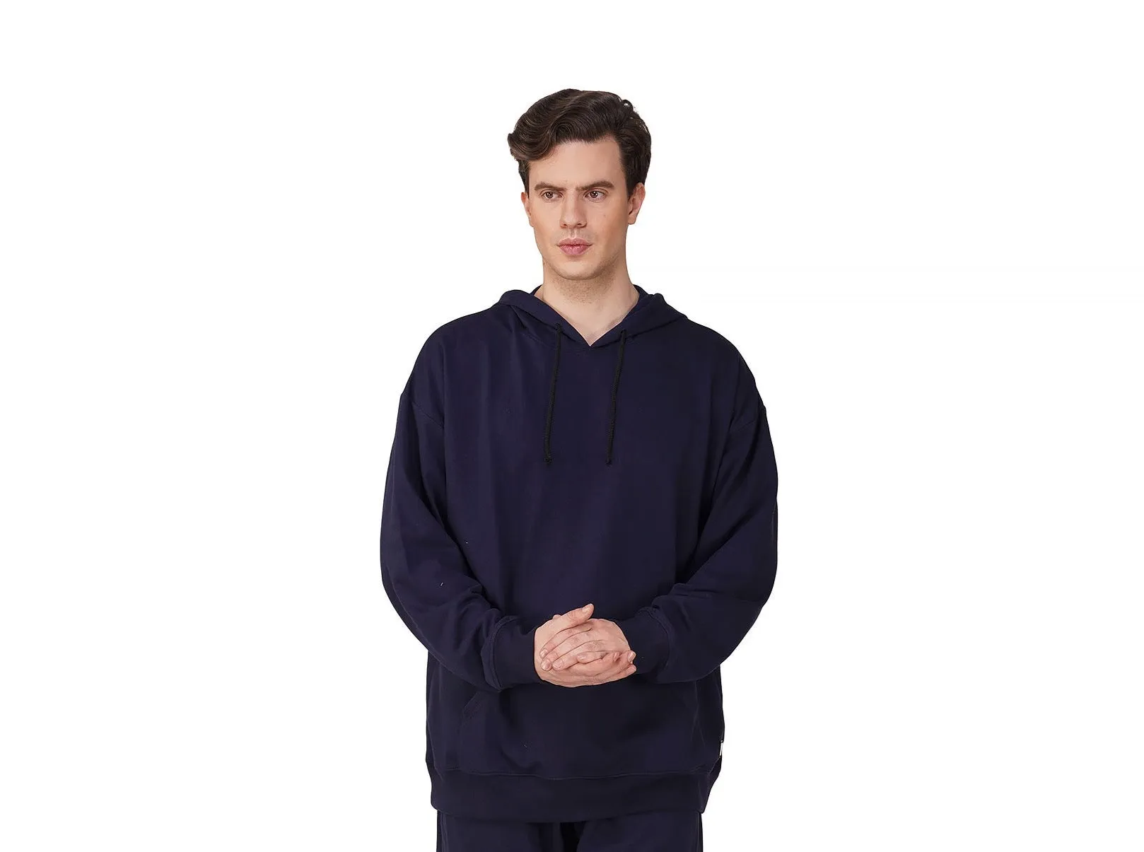 SLAY. Men's Navy Oversized Drop Shoulder Hoodie