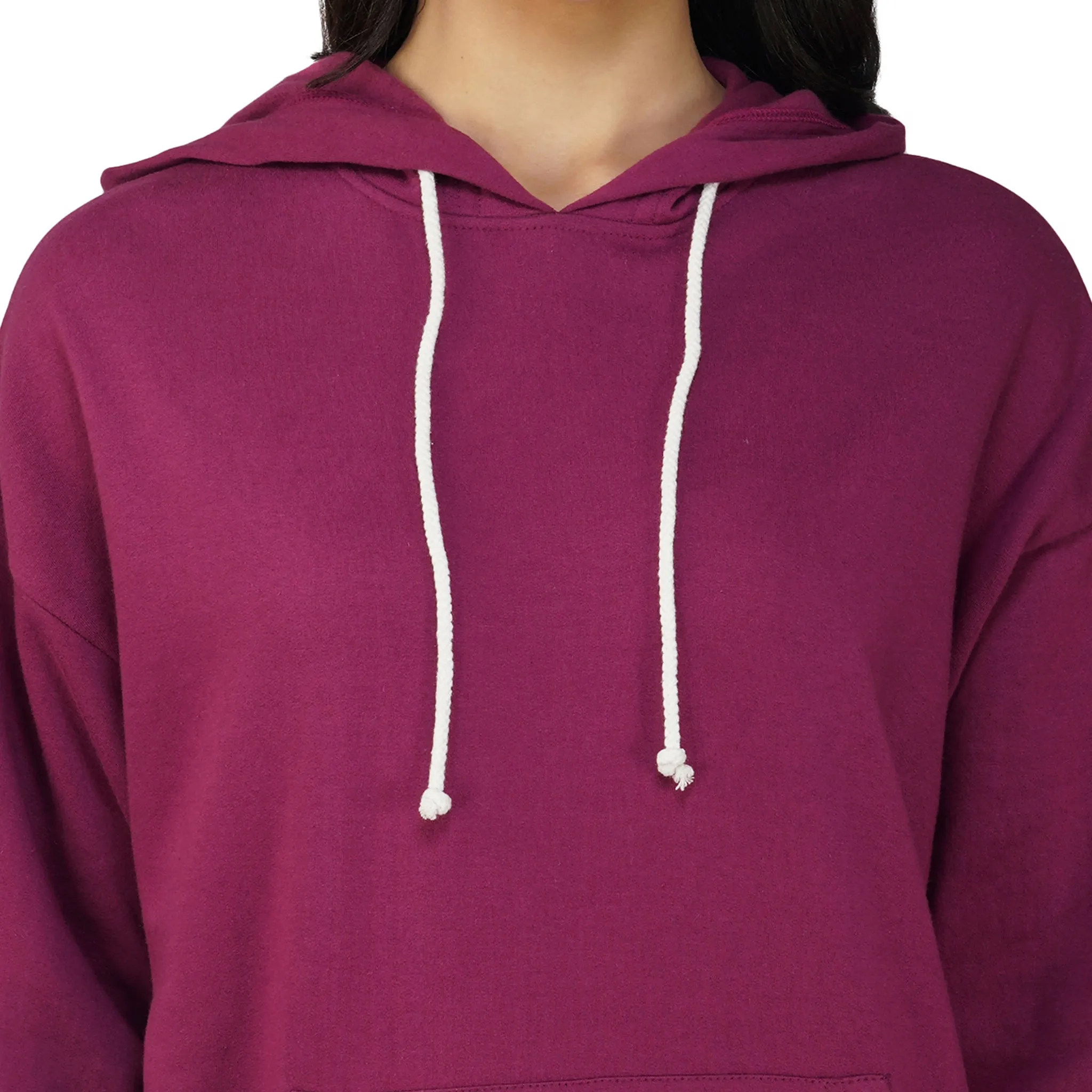 SLAY. Women's Magenta Drop Shoulder Hoodie & Joggers Co-ord Set