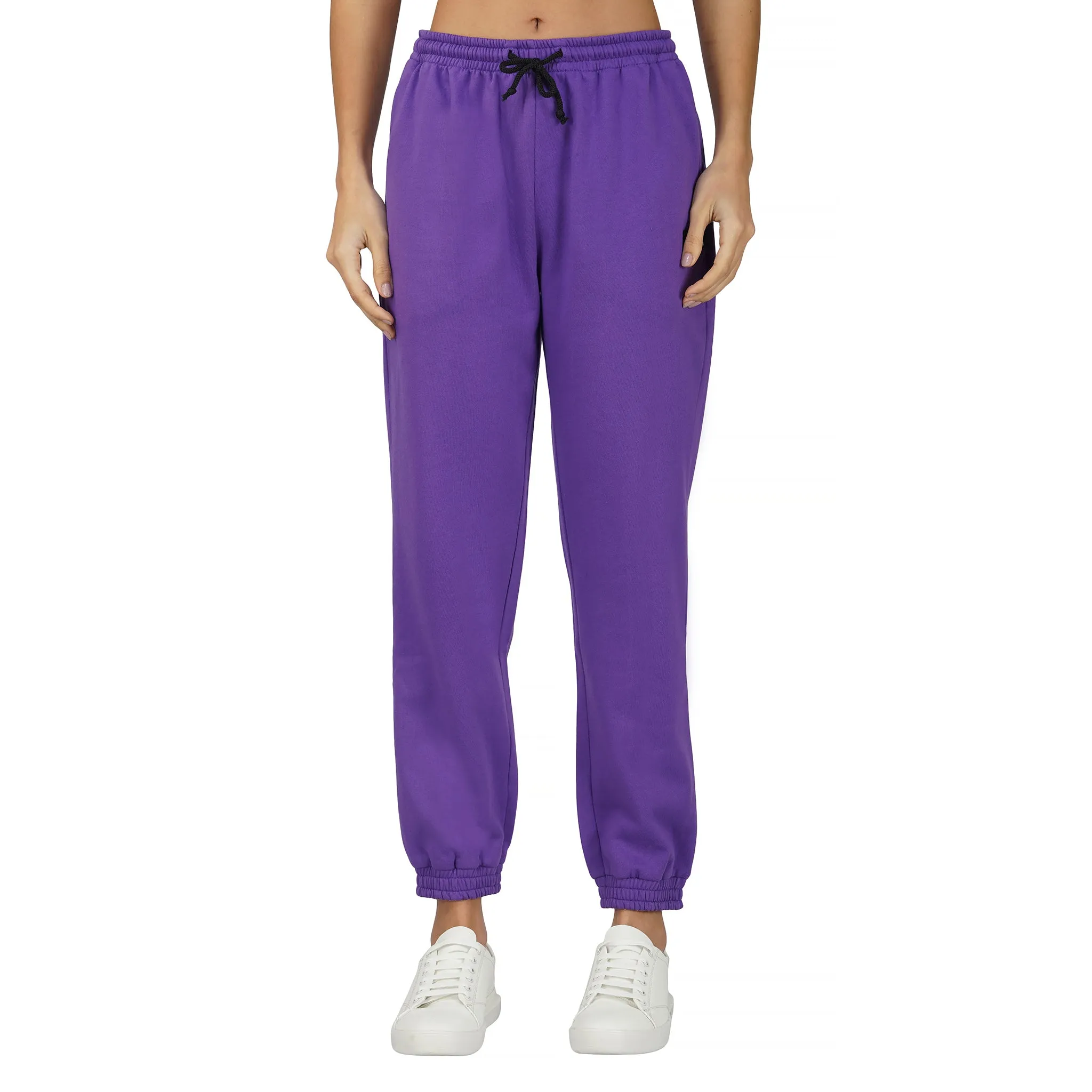 SLAY. Women's Purple Oversized Drop Shoulder Hoodie & Joggers Co-ord Set