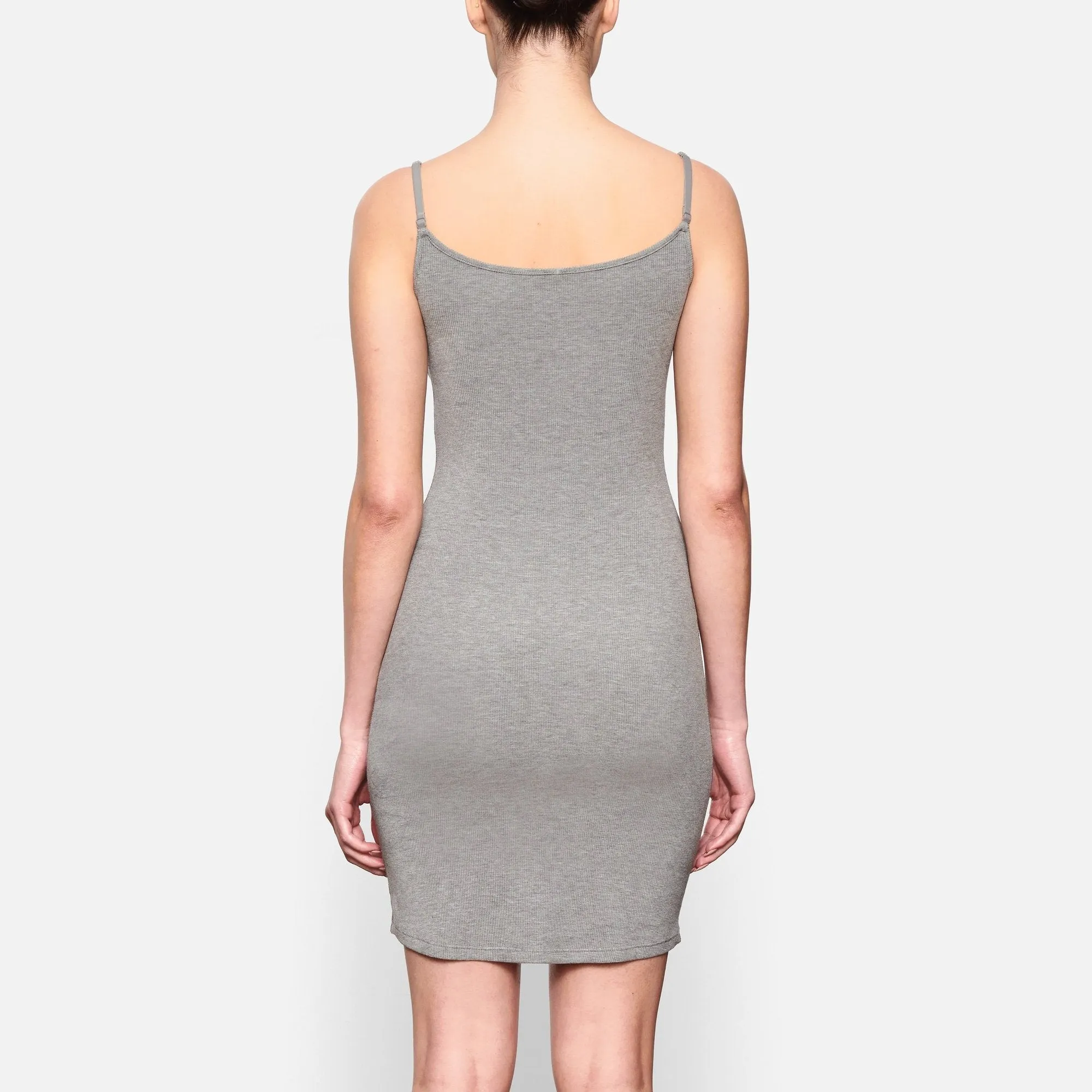 SOFT LOUNGE SLIP DRESS | HEATHER GREY