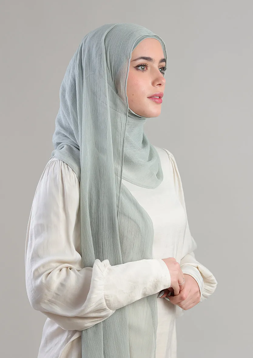 Soft Sage Instant Hijab With Inner