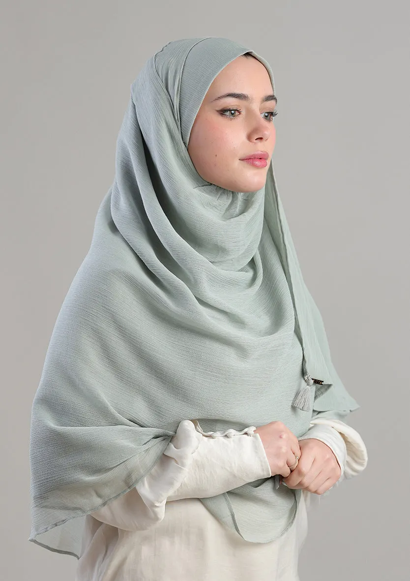 Soft Sage Instant Hijab With Inner